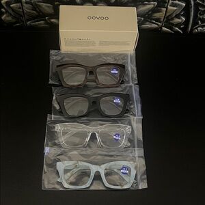 CCVOO Eyewear Set - Black, Blue, Clear